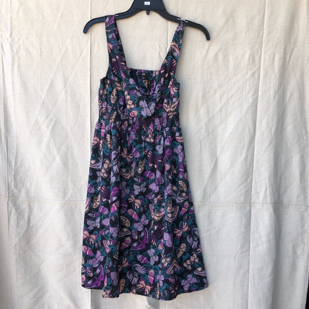 EUC H&M Butterfly print dress